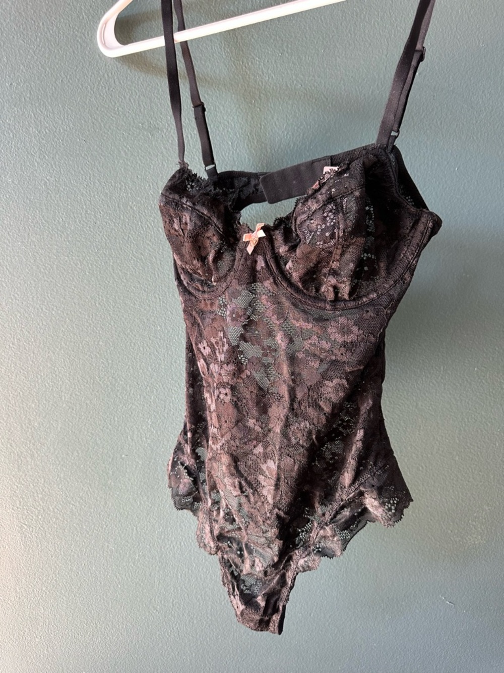 Victoria’s Secret NWT very sexy lace, black corset SMALL